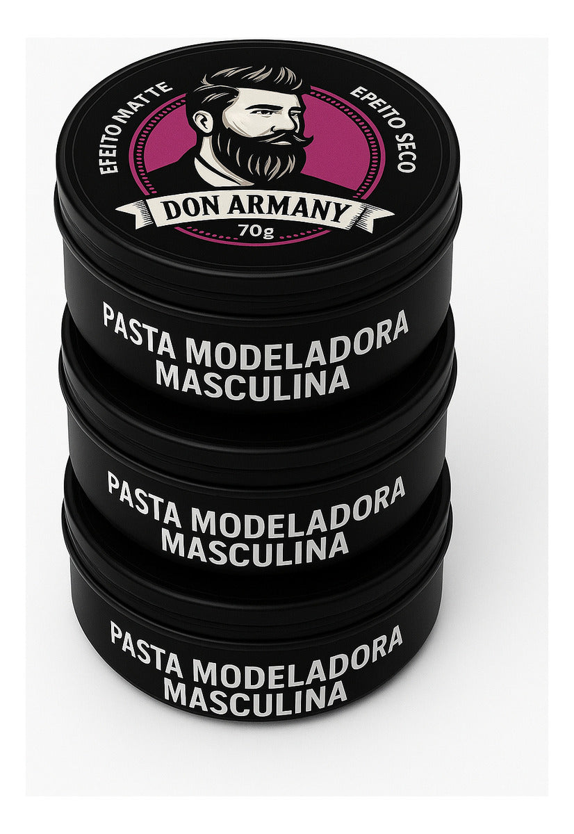 Pomada Modeladora Masculina Don Armany Efeito Matte C/ 3 Un