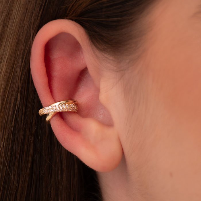PIERCING X BOLEADO LISO E CRAVEJADO