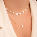 CHOKER DUPLO CORRENTE FINA E PÉROLA